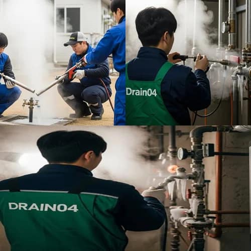 평택 하수구 해빙 얼었을때 꽁꽁 언 하수구 시원하게