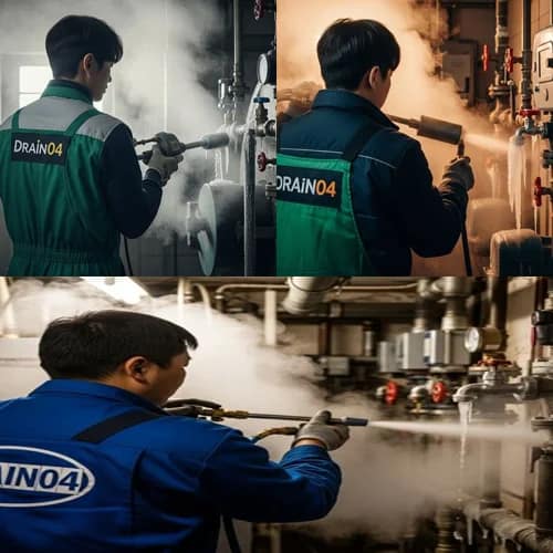 평택 하수구 해빙 얼었을때 꽁꽁 언 하수구 시원하게