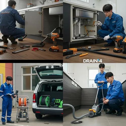 평택 장당동 싱크대막힘, 뚫어 작업... 송탄 공단