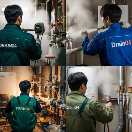 유천동 언 수도 녹임 해빙 업체 언수도 하수구 복구 전문가